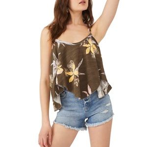 Free People Hey Girl Floral Cotton Tank Top